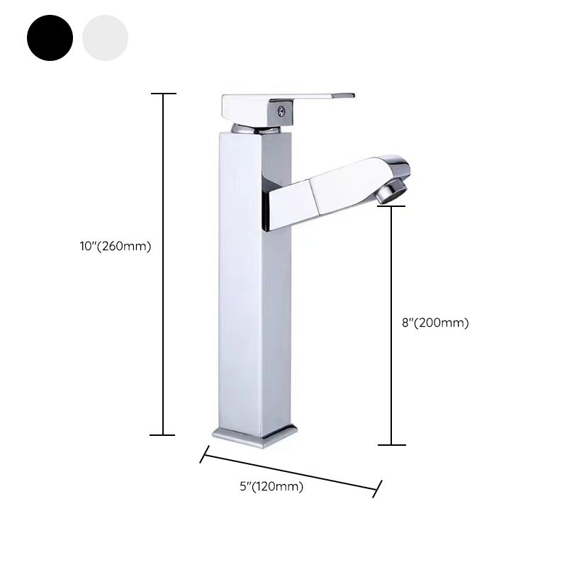 Contemporary Vessel Faucet Pull-out Faucet with One Lever Handle
