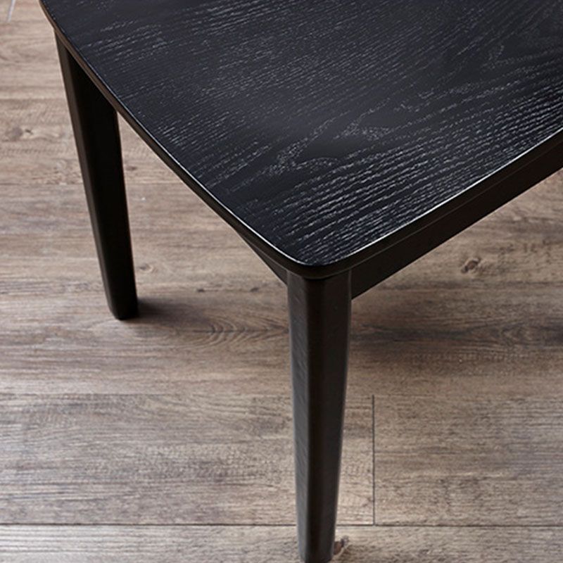 Wood Kitchen Dining Side Chair Ladder Back Side Chair in Black