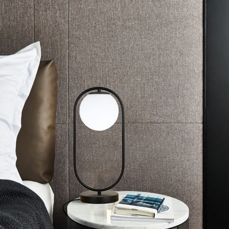 Glass Ball Shade Desk Lamp Household Desk Lighting Fixture for Sitting Room