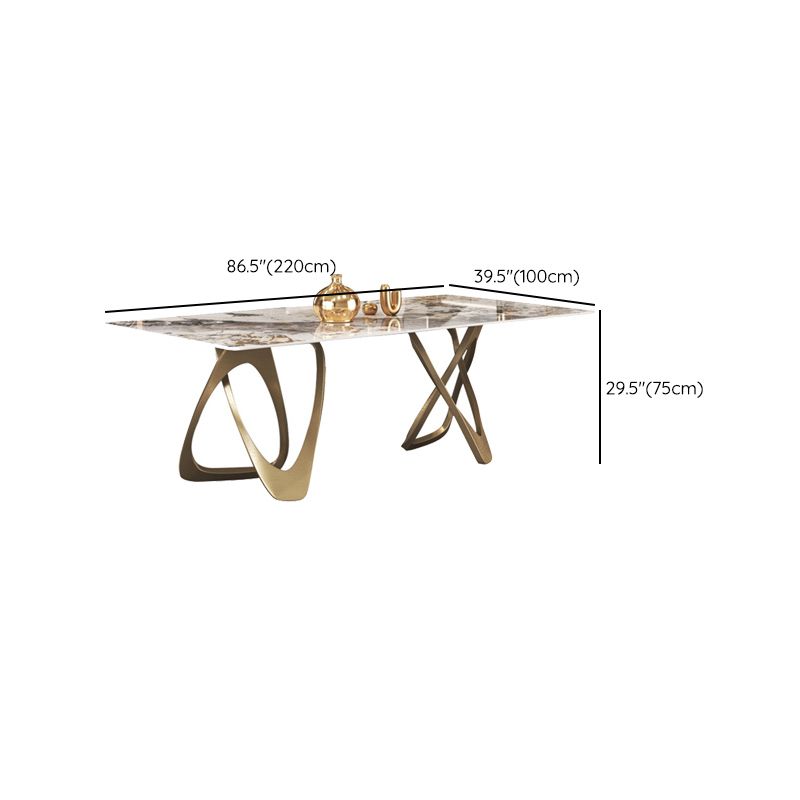 Nordic 1/3/4/5/8 Pieces Dining Set Rectangle Stone Dining Table for Dining Room