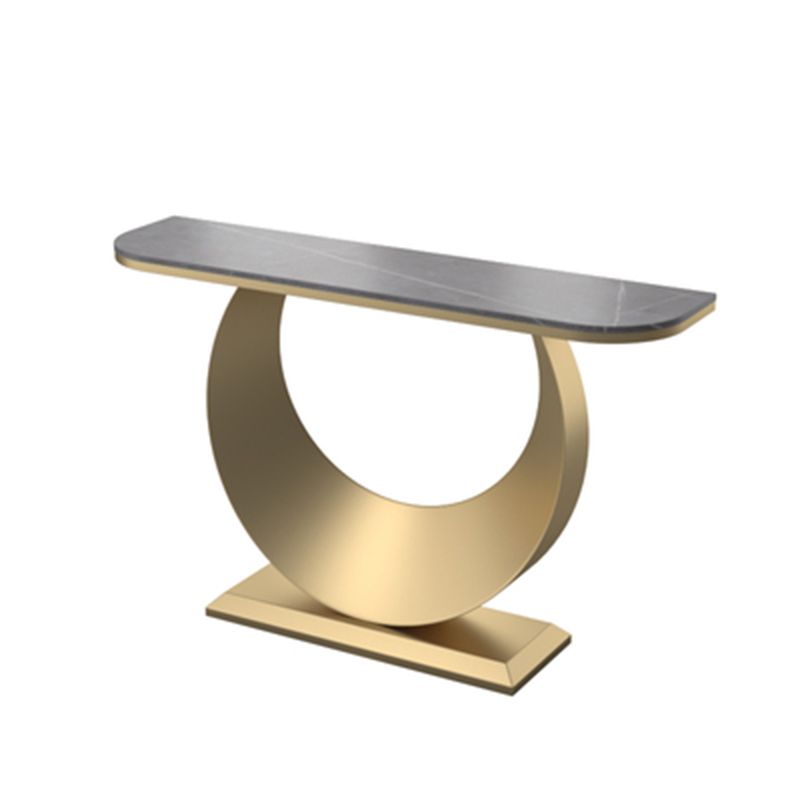 Stain Resistant Slate/metal Glam Abstract Console Table for Hall