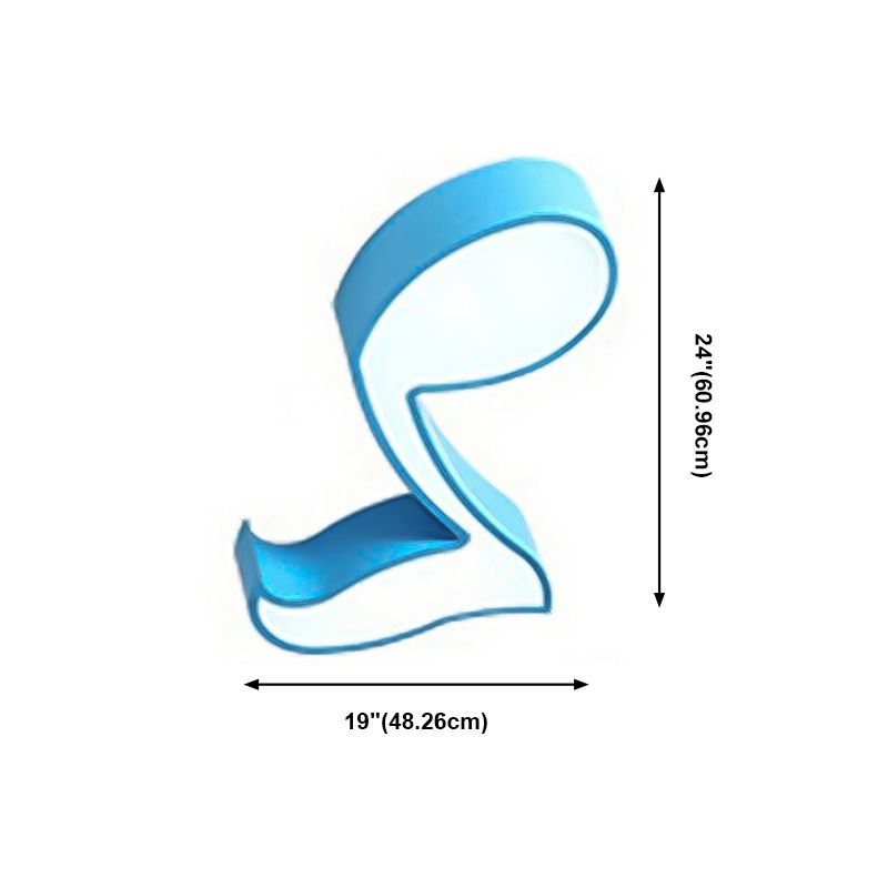 Metal Note Forme Hanging Lights Modern Style 1 Light suspendu Mount Symiss pour chambre à coucher