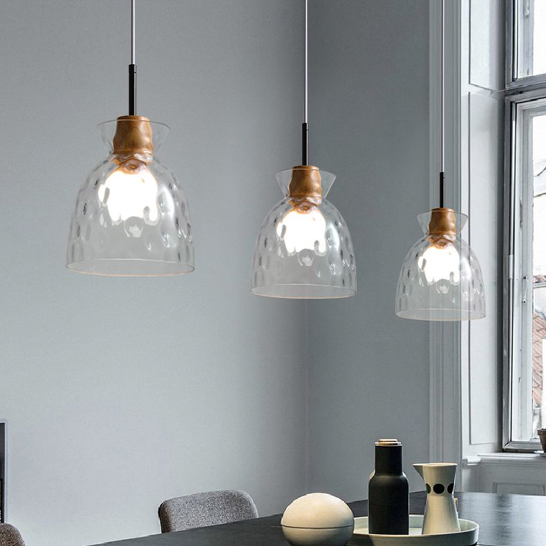 Geometric Shape Glass Hanging Light Modern Multi Lights Hanging Light Mounted Fixture