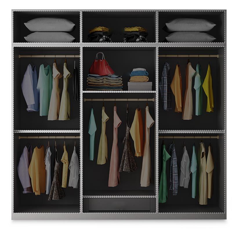 Modern Wooden Wardrobe Soft Close Drawer Wardrobe Closet for Bedroom