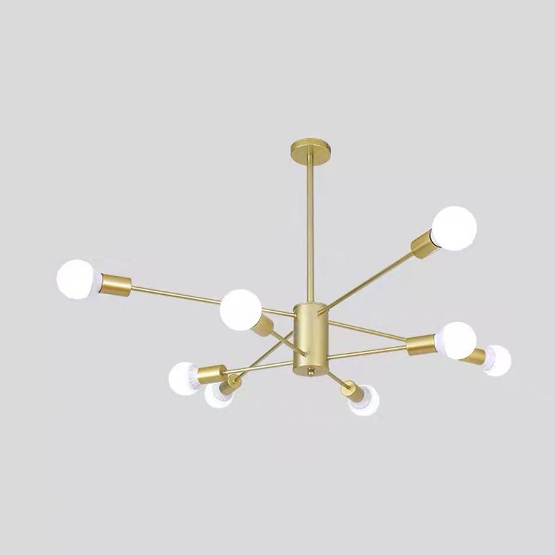 Molecular Branches Suspension Light Nordic Style Open Bulbs Metal Chandelier Light for Bedroom