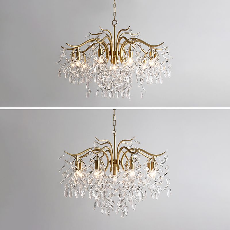 American Branch Chandelier Crystal Multi Light Hanging Light for Bedroom