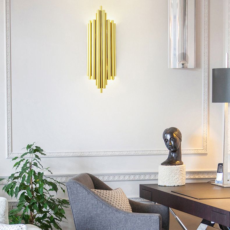 Gouden wandlamp met 4 licht in moderne creatieve stijl smeedijzeren stagger wandlicht