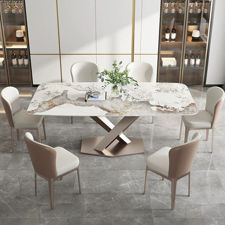 Modern Dining Set Stone 1/4/5/7 Pieces Dining Furniture for Home