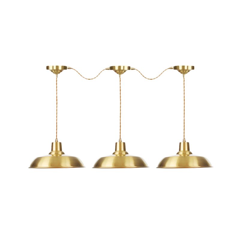 Fienile a lampadario multipla in oro metallico in oro