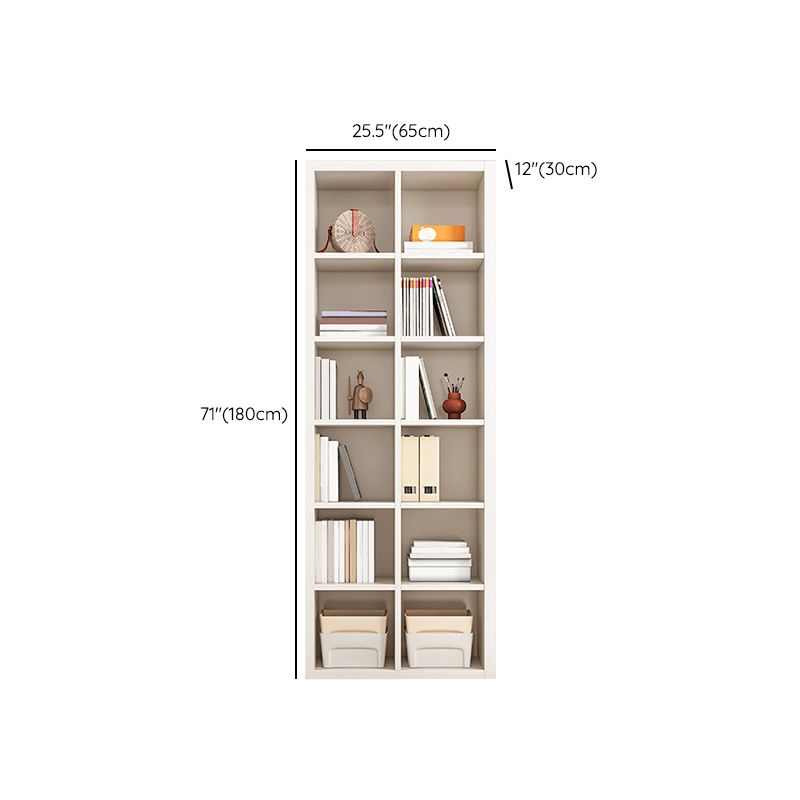 Closed Back Standard Bookcase Scandinavian Engineered Wood Bookshelf