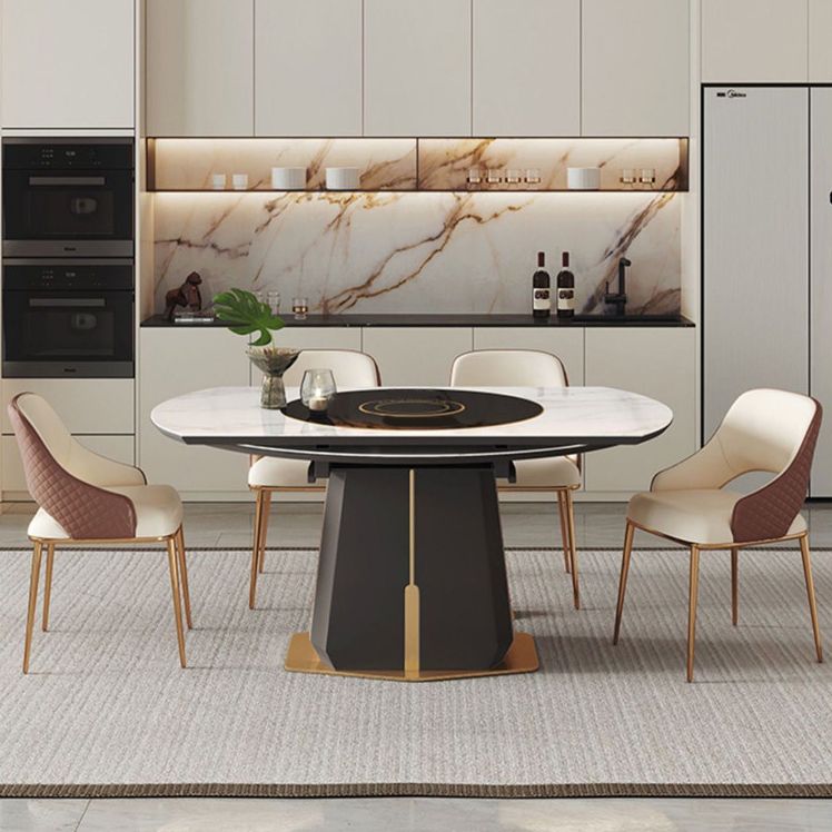 Home Kitchen Glam Dining Chair Metal Legs Upholstered Arm Chair