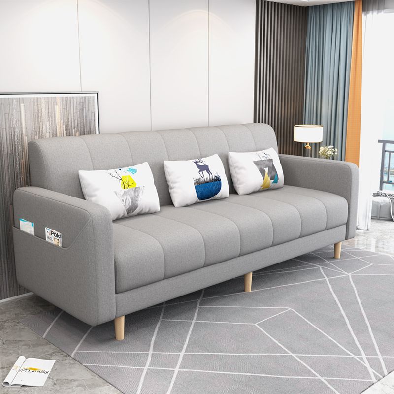 Modern Square Arm 23.62" W Convertible Sleeper Sofa with Cotton Blend for Living Room