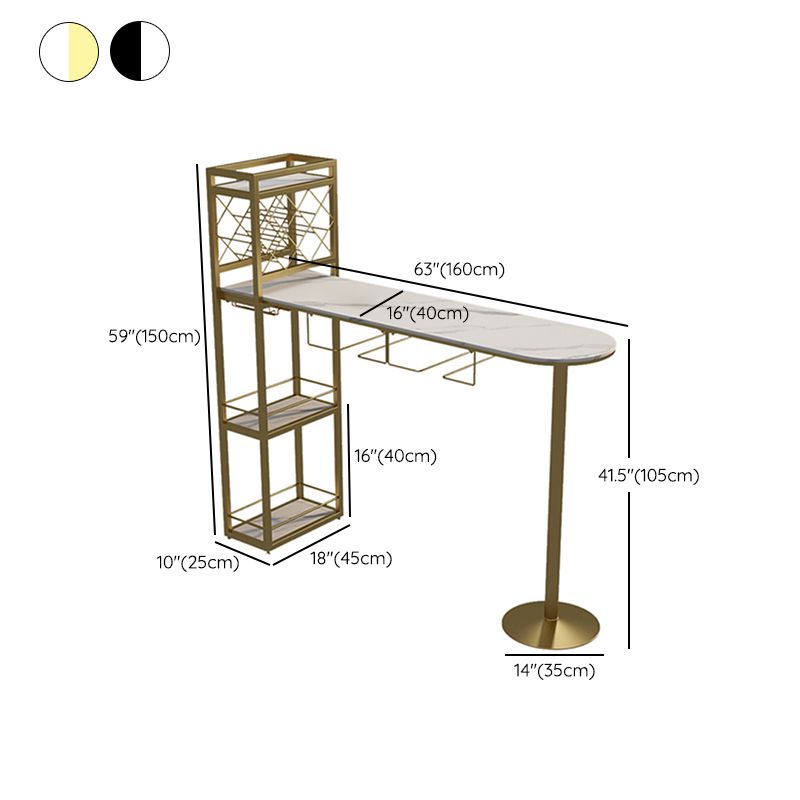 Glam Style Stone Pub Dining Set 1/2/3 Pcs Specialty Pub Set for Indoor