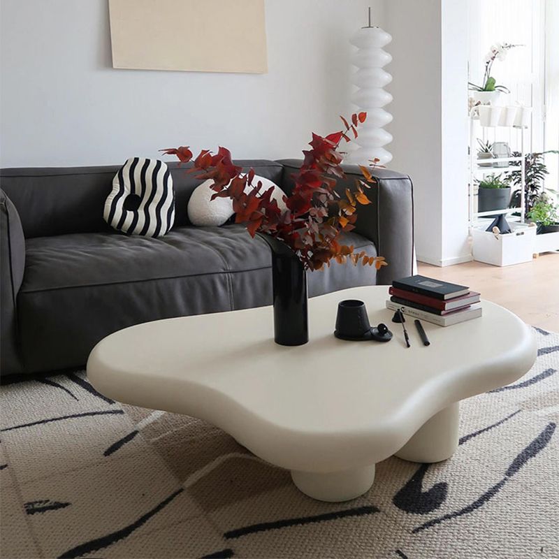 Solid Wood 4 Legs Coffee Table Minimalist Nordic Style Coffee Table