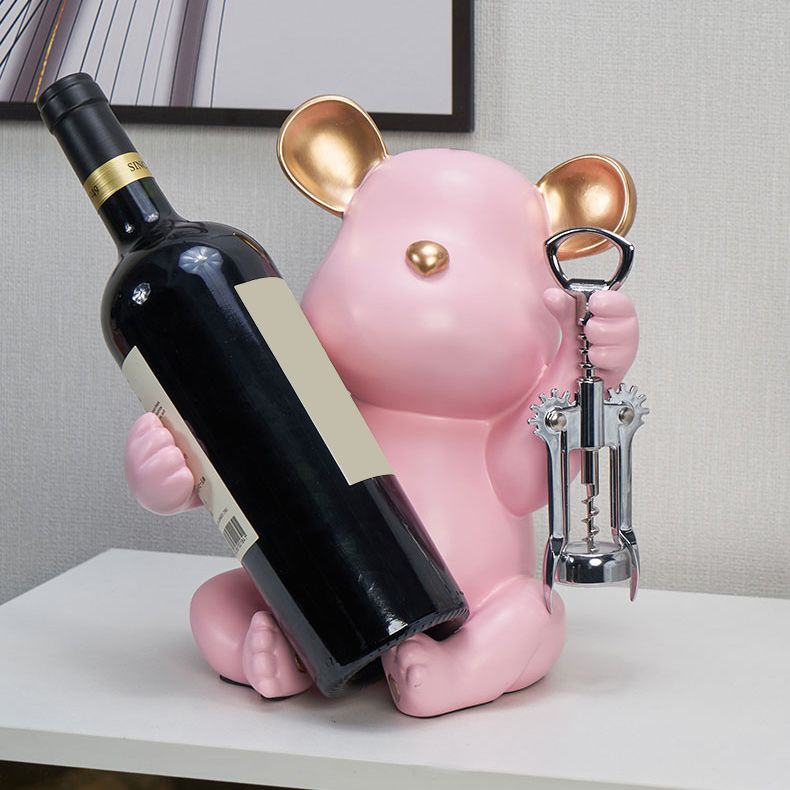 Glam Tabletop Bottle Holder Resin Wine Bottle Rack for Parlor