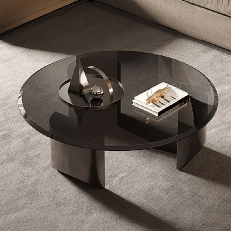 3 Legs Glass Single Coffee Table Tropical No Distressing Coffee Table