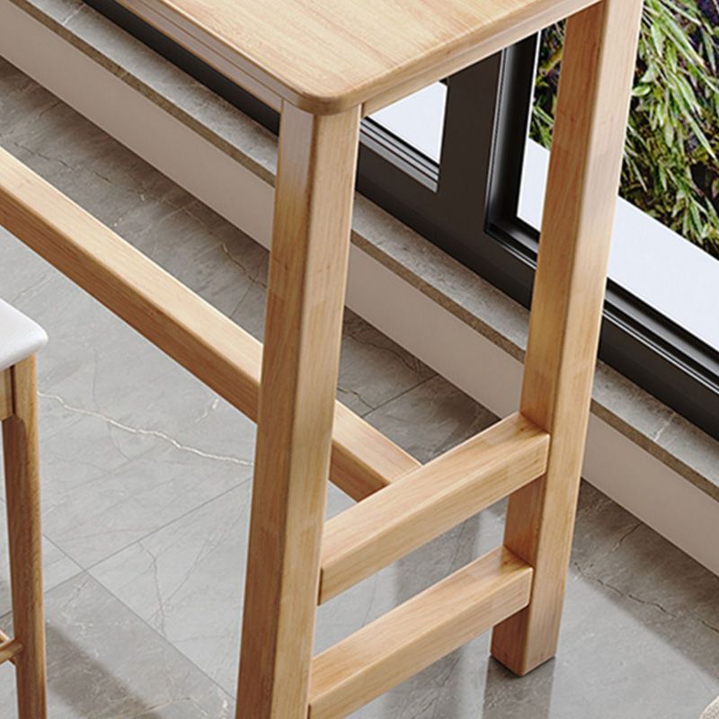 Contemporary Bar Dining Table Indoor Rectangle Wood Counter Table