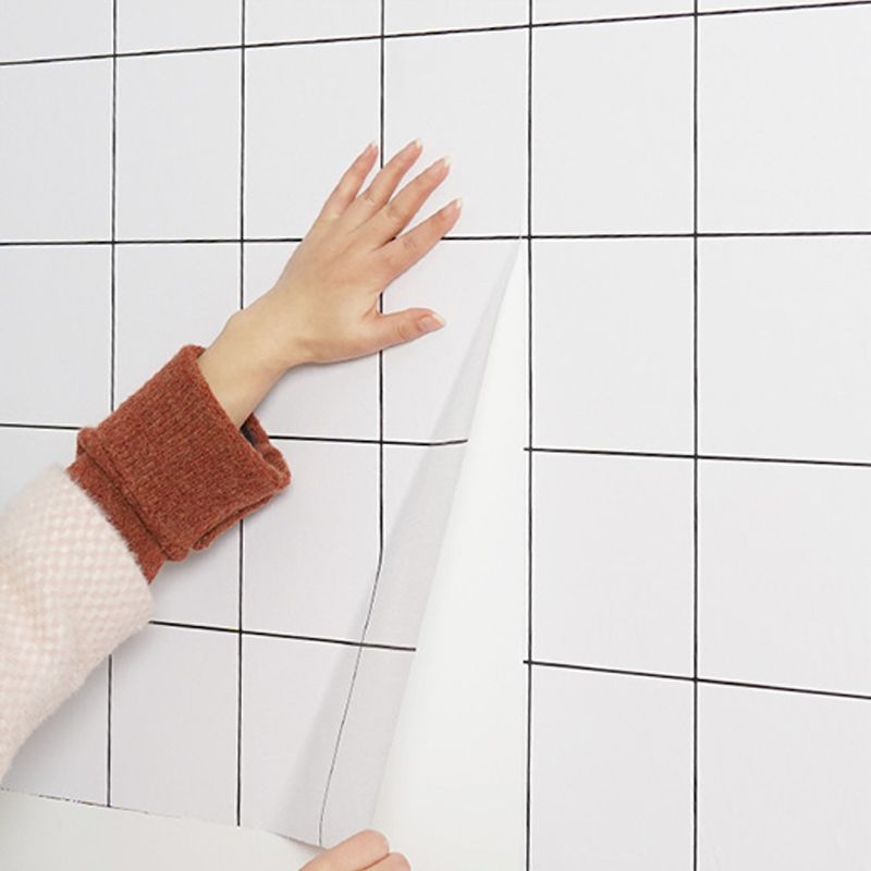 Modern Peel and Stick Tiles PVC Square Wallpaper for Kitchen and Bathroom Backsplash
