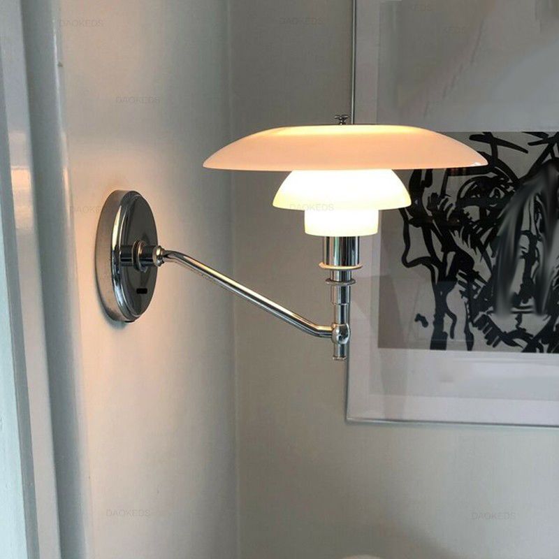 Simple Glass Shade Wall Light Fixture Modern Wall Light Sconce for Bedroom