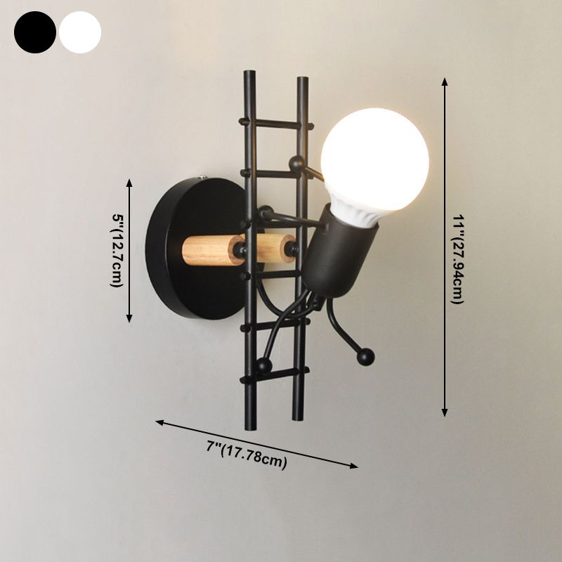 Nordische Metallwandleuchten 1 Licht einfaches Wandleuchte für Wohnzimmer