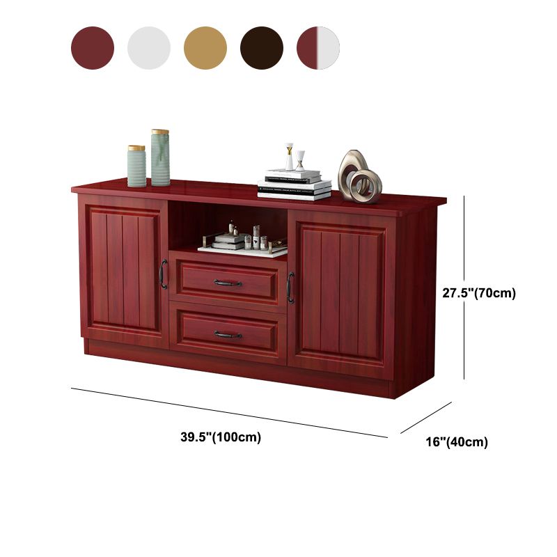 Wooden TV Cabinet Traditional Style Home Living Room Stand Console with Drawers