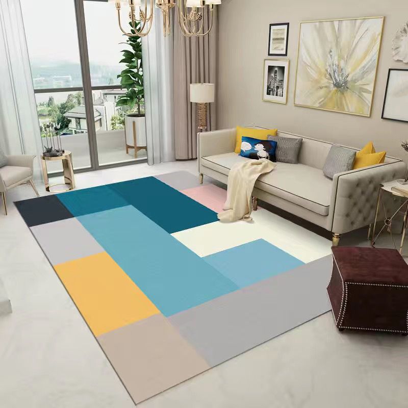 Modern Abstract Marble Pattern Area Rug Indoor Carpet Friendly Washable Rug for Bedroom