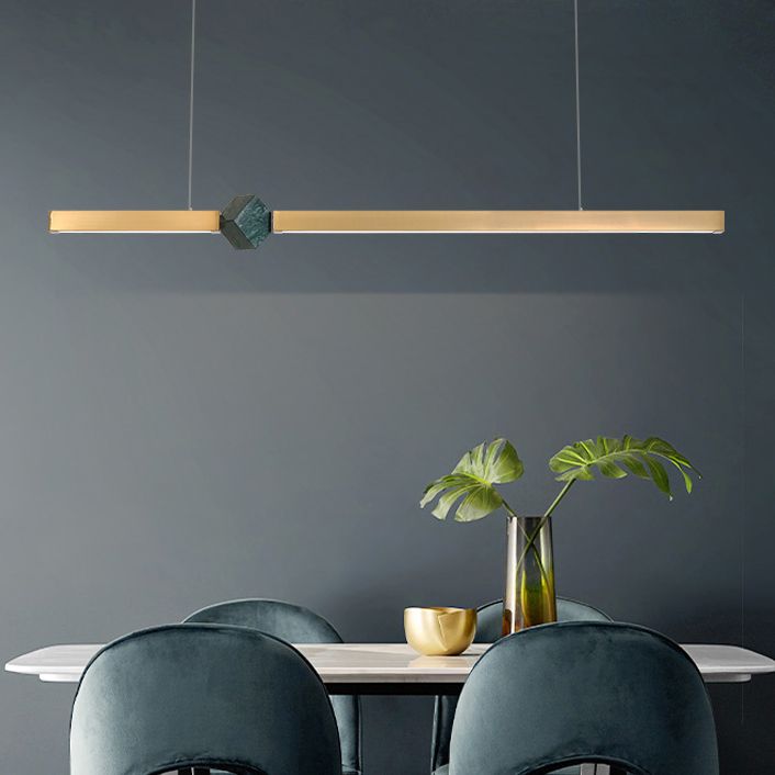 Modern Kitchen Pendant Light Linear Metal Pendant Lighting for Dining Room