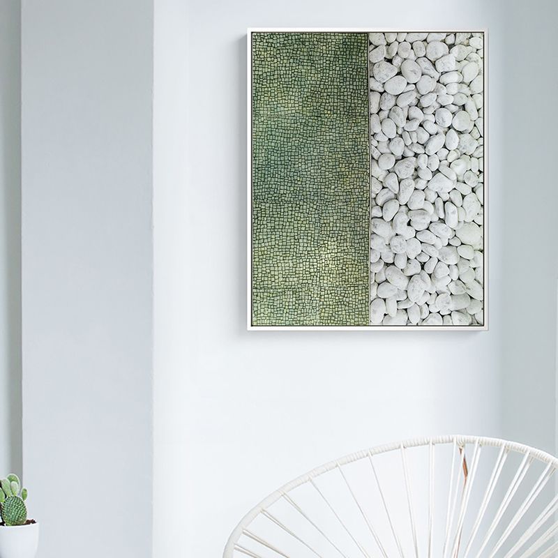 Cobble Stone Wall Decor Scandinavian Style Canvas Painting, Multiple Sizes Available