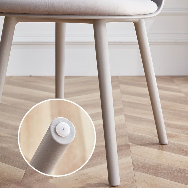 Hedendaagse stoel Dining Armloze zijstoelen met plastic benen voor keuken