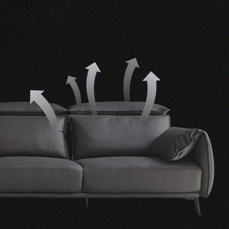 Genuine Leather Sectional Adjustable Pillow Top Arm Sectional Sofa