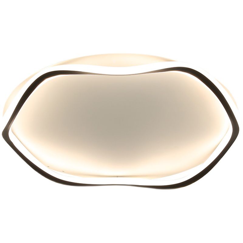 Minimalism Metal LED Ceiling Mounted Light Circle 1-Light Flush Light for Bedroom