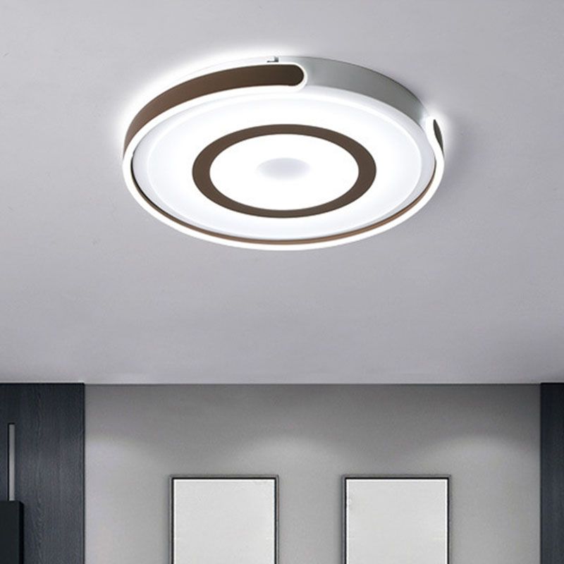 Halo métallique anneau encastré plafonnier café moderne LED encastré luminaire