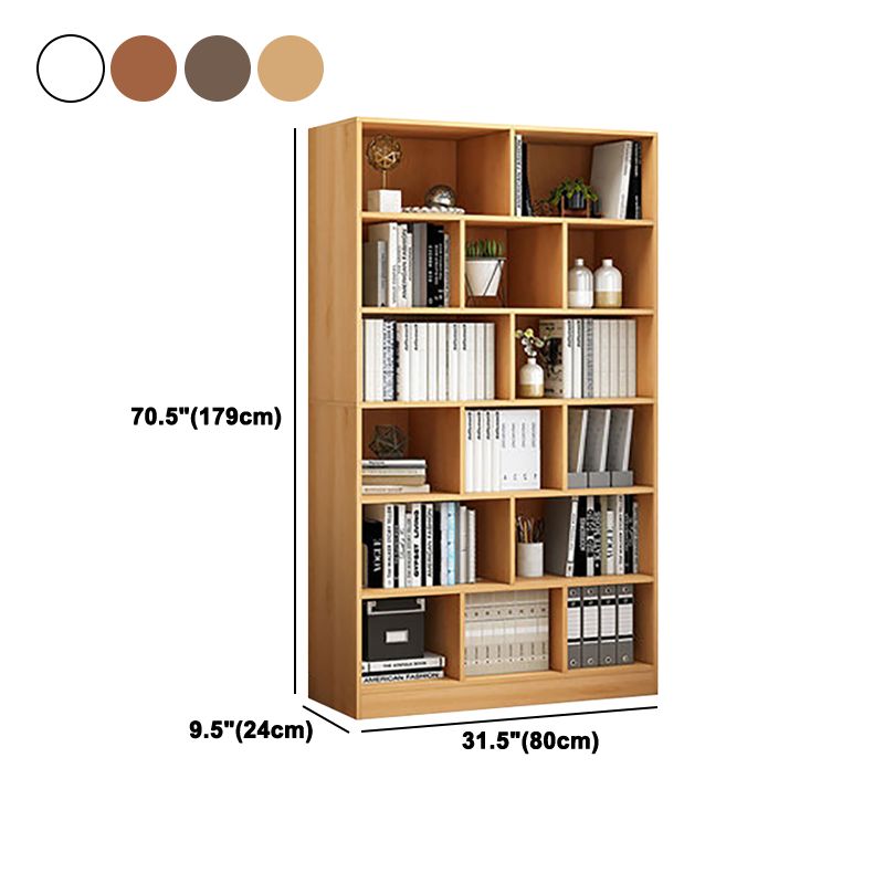 Closed Back Bookcase Contemporary Style Bookshelf for Home Office Study Room
