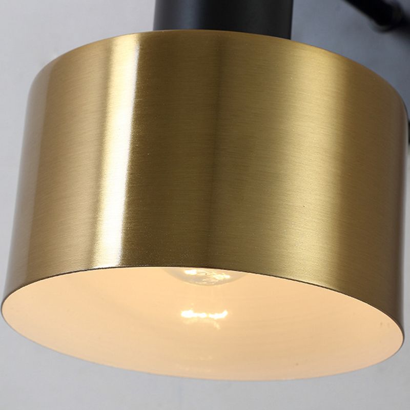 Modern Single Black/Golden Wall Mounted Sconce Metallic Wall Light for Bedroom