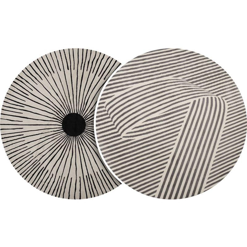 Mutli Colored Relaxing Rug Polypropylene Stripe Pattern Area Rug Anti-Slip Backing Pet Friendly Area Carpet for Parlor