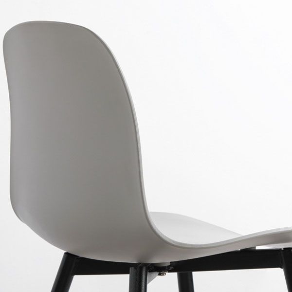 Sedia da casa per la casa contemporanea gambe in metallo sedia da pranzo in plastica (set di 4)