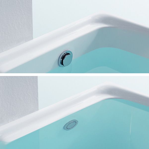 Back to Wall Small Tub Modern Soaking Rectangular Bathroom Bathtub