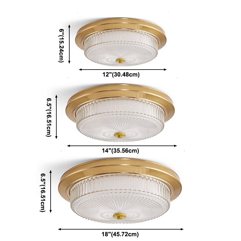 Flush Mount Ceiling Light American Country Style Indoor Round Shape Ceiling Mount Light