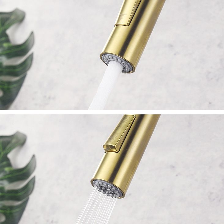 Modern Style Kitchen Faucet Stainless Steel 1-Handle High Arc Retractable Kitchen Faucet