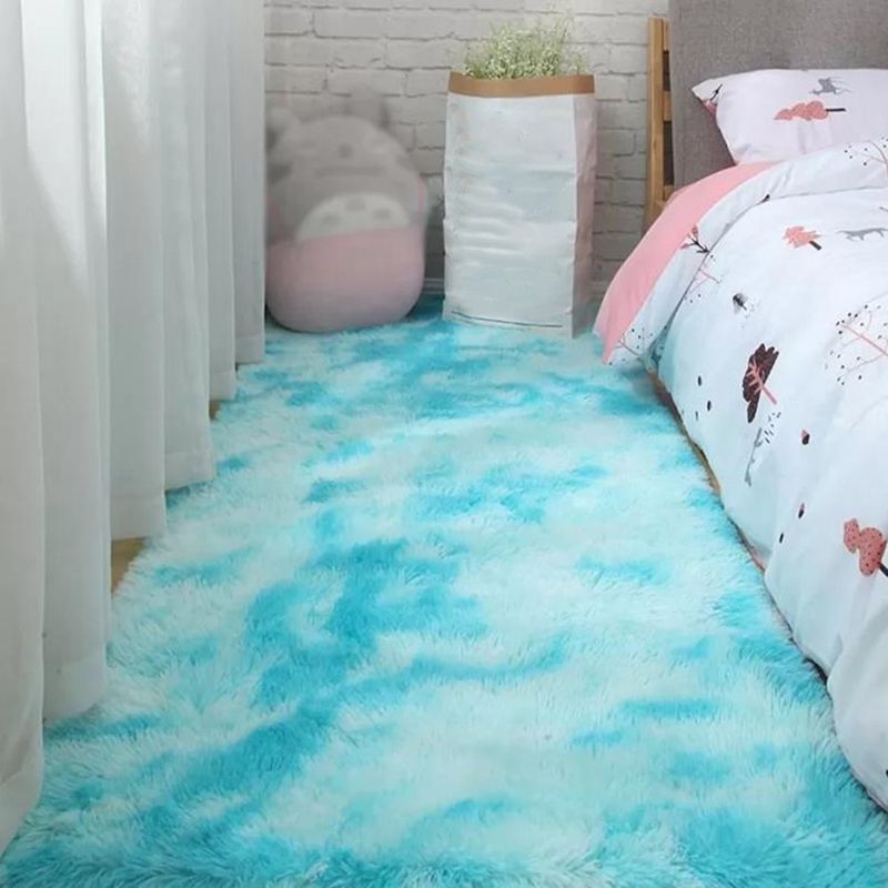 Alfombra de poliéster moderno de color rosa claro alfombra de respaldo de tipe-dye para sala de estar para sala de estar