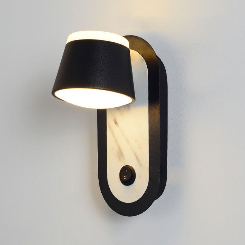 Moderne 1 leichte LED -Wandleuchten Metall Drehwandmontiertes Licht für Bett