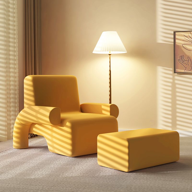 Nordic Velvet Arms Included Round Arms Tight Back Accent Armchair