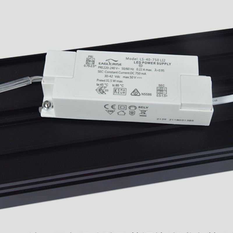 Lámpara de iluminación de la isla de aluminio negro lámpara colgante moderna de 1 luces con sombra de plástico