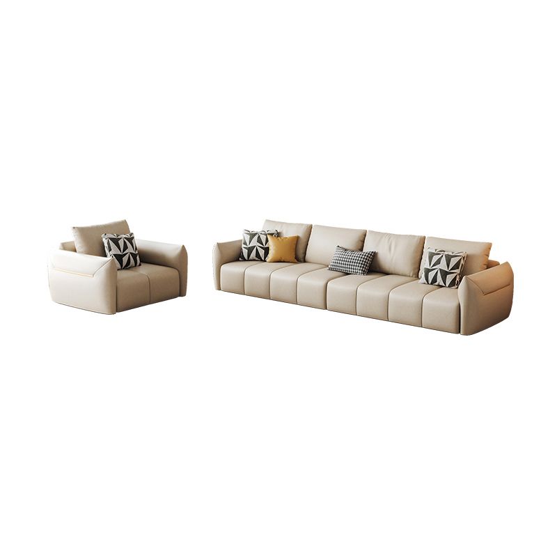 Tropical Fabric White Seating 32.2"H Standard Settee for Living Room