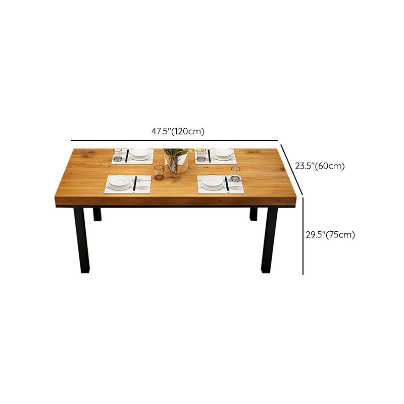 Light Wood Finish Industrial Dining Set 1/2/5 Pcs Pine Wood Dinette Set