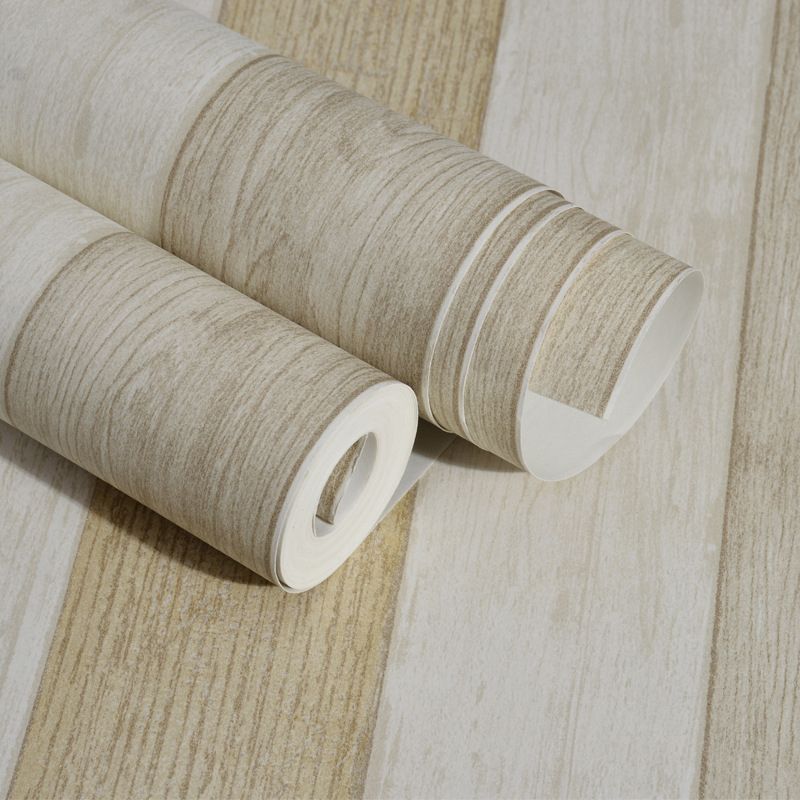Wood Plank Wallpaper Moisture Resistant Rustic Sitting Room Wall Art, 33' x 20.5"