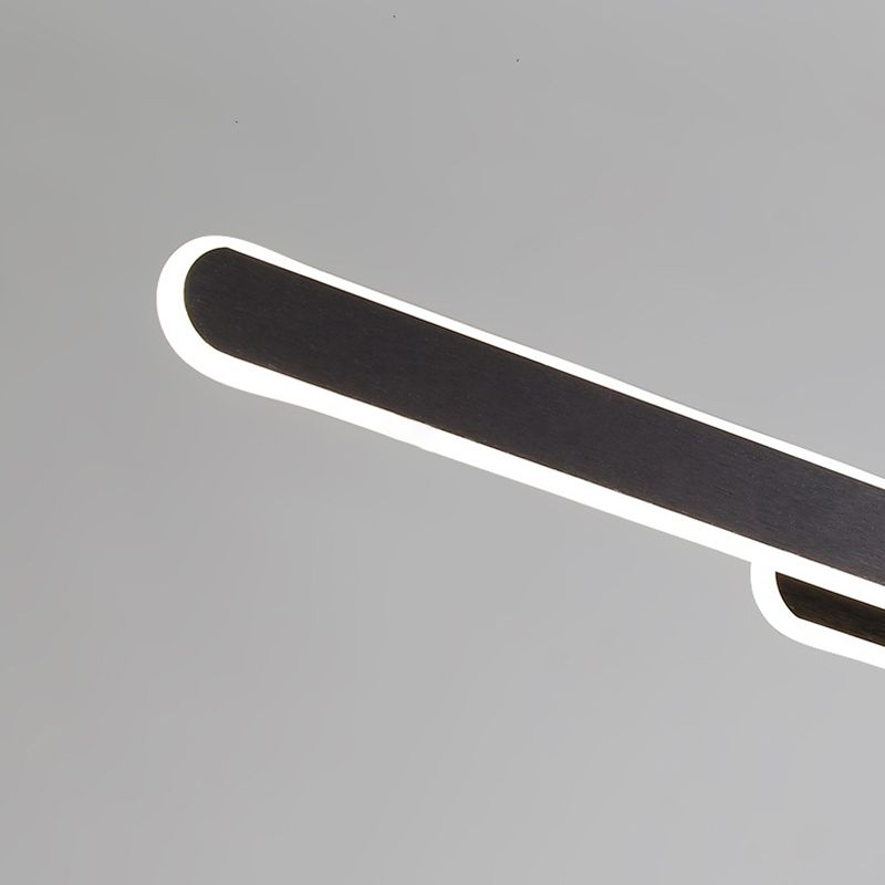 Accensione dell'isola a 2 luci Minimal Style Lampone in metallo a forma lineare