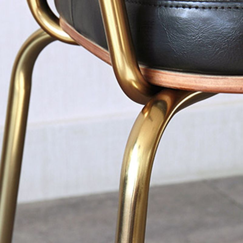 Upholstered Industrial Dining Chair Metal Dining Room Kitchen Chair