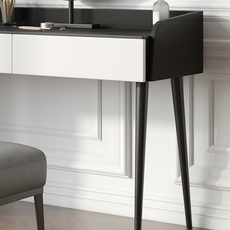 Contemporary White Makeup Table With Drawers 15.74 W x 30.70" H for Bedroom