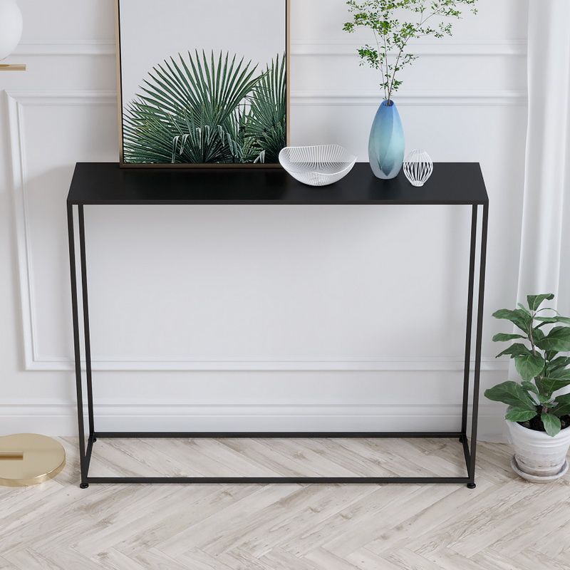 31.5-inch Tall Modern Console Table Iron Accent Table with 1 Shelf